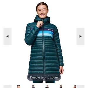 Cotopaxi Fuego Down Parka Turquoise Jacket